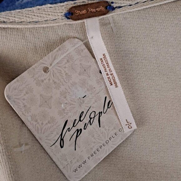 Free People Printed Ruby Jacket Deep Sea Combo Size Large NWT - Picture 11 of 14